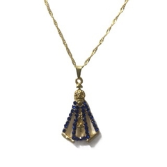 Colar de Nossa Senhora Aparecida dourado