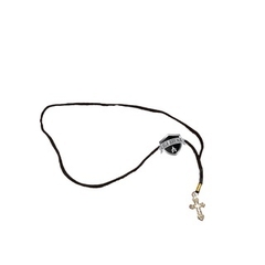 kit 3 Lindo Colar Cordão Com Crucifixo Cruz De Metal Prateado (modelo 2) - comprar online