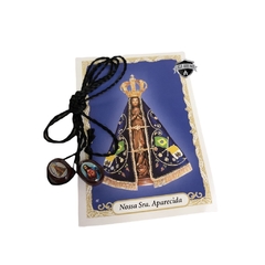 Colar escapulário de Nossa Senhora Aparecida com Folheto - comprar online