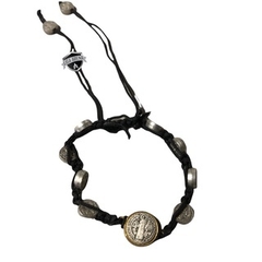 Pulseira com Medalha de São Bento Regulável