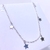 Colar gargantilha choker em aço inox antialérgico prata com pingentes de estrela EM18 na internet