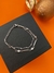 Imagem do Pulseira dupla em aço inox com palitinhos e zircônias, hipoalergênico EM129