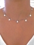 Colar gargantilha choker em aço inox antialérgico prata com pingentes de coração EM19