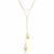Colar Duplo Gravata com gotas folheado a ouro 18k V117
