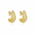 Brinco Gota Xadrez folheado a ouro 18k V107