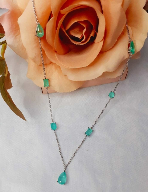 Colar Geométrico Fusion Greenery.