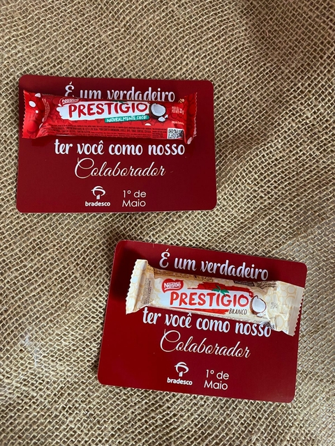 30 Card Chocolate Prestigio Dia do Trabalhador 10x15