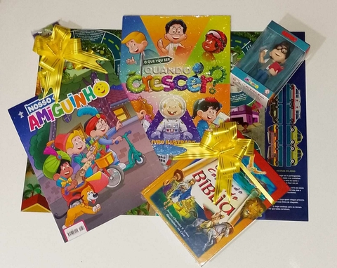 KIT PRESENTE EDUCATIVO MENINOS ENTRE 7 E 10 ANOS - O MUNDO COLORIDO DA BÍBLIA