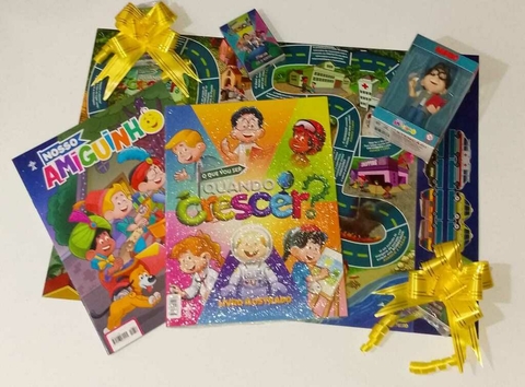 KIT PRESENTES EDUCATIVOS MENINOS ENTRE 7 E 10 ANOS + 12 MESES DE ASSINATURA DA REVISTA NOSSO AMIGUINHO