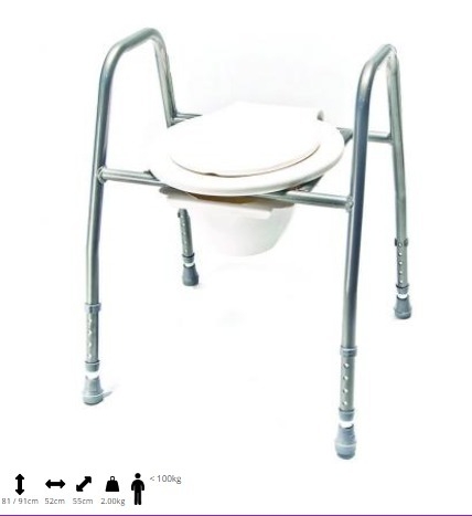 Eleva Inodoro Aluminio Fijo sin Respaldo