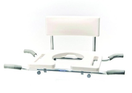 Asiento para Bañera Regulable Aluminio con Respaldo