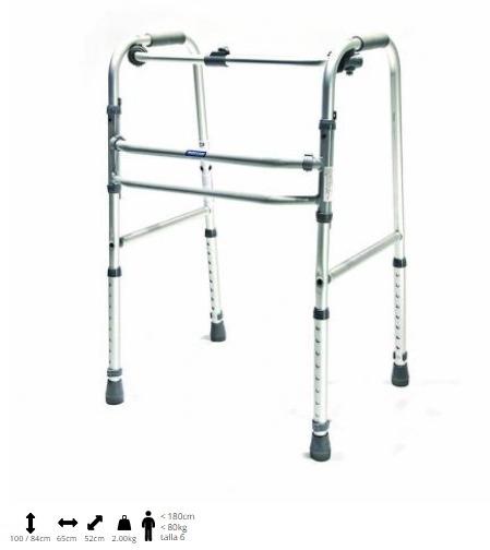 Andador Paso a Paso Regulable Aluminio