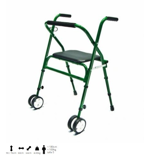 Andador Tijera con Asiento Regulable Pintado