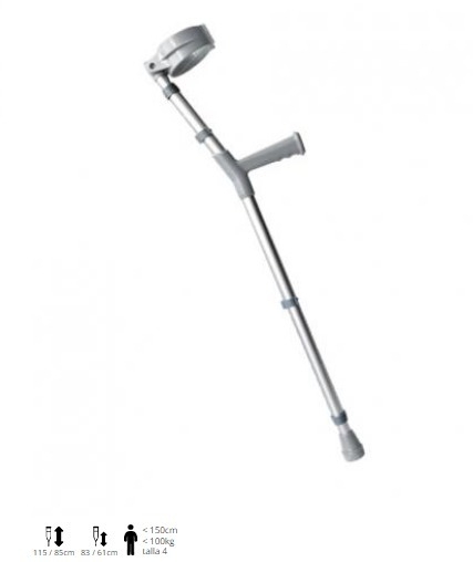 Bastón Canadiense Aluminio Doble Regulación Mediano