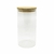 Frasco hermético de vidrio c/tapa bambú 1200ML
