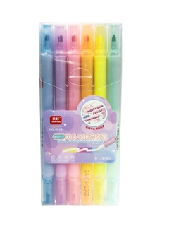 Marcatextos Borrable Tianhao 6 colores