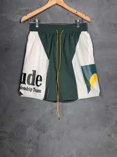 SHORTS RHUDE VERDE E BRANCO