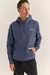 BRAND FLEECE HOODIE NAVY - comprar online