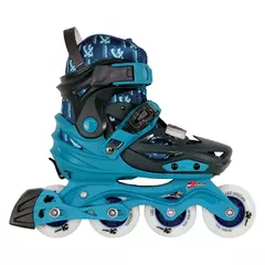ATINS INFANTIL X-LIGHT AZUL COM RODAS DE LED - 68/70MM OU 70/72MM ABEC-9