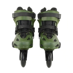 Patins Inline Freestyle Traxart Green - 80mm ABEC-9 Cromo - Trackeano