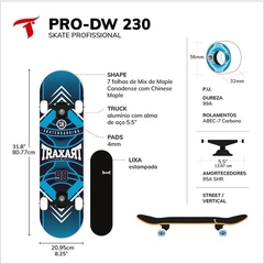 Skate Traxart Profissional Basketball Blue DW-230 - comprar online