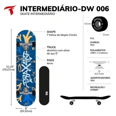 Skate Traxart Intermediário Logo Grafitti DW-006 - comprar online