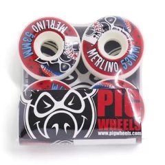 Roda Pig 53mm Merlino Branco - Trackeano