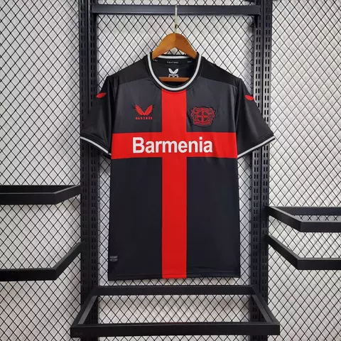 blusa-camiseta-camisa-bayer-leverkusen-home-1-i-23-24-preta-e-vermelha