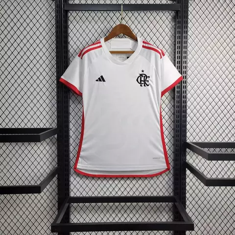 blusa-camiseta-camisa-flamengo-away-2-ii-24-25-feminina-branca-vermelha-mulher