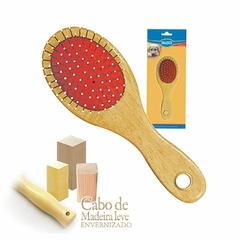 Escova Média Corpo Madeira Pinos de Aço Home Care Chalesco - comprar online