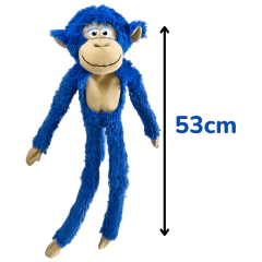 Brinquedo para Pets Macaco Azul de Pelúcia Plushtoys Chalesco - Bella Colmeia