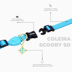 Coleira Scooby Doo SD com TAG ID Ajustável para Cães FreeFaro - loja online