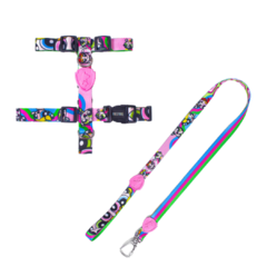 Kit Peitoral H Meninas Super Poderosas Ajustável para Cães FreeFaro