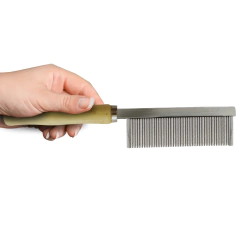 Pente 64 dentes com Cabo de madeira e Corpo Inox Chalesco - comprar online