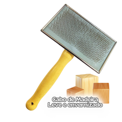 Rasqueadeira Profissional Premium Groomer com Cabo de Madeira Grande Chalesco na internet