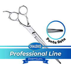 Tesoura Profissional Corte Reto 10 polegadas em Aço Cromado com Botão Regulador de Tensão 25cm Chalesco - comprar online