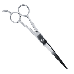 Tesoura para Tosa Profissional Corte Reto em Aco Cromado Chalesco