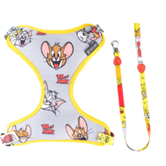 Kit Peitoral Air Tom e Jerry Ajustável para Cães FreeFaro