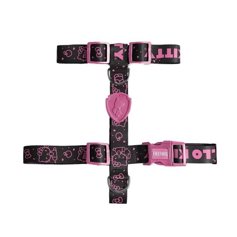 Peitoral H Hello Kitty Black para Cães FreeFaro