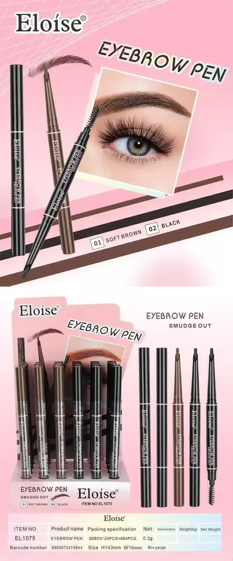 Delineador de cejas con cepillo (474844) ELOISE APROBADO POR ANMAT