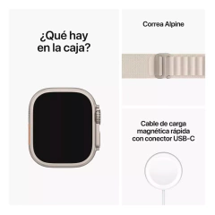 APPLE WATCH ULTRA GPS + CELULAR 49MM TITANIUM CASE WITH STARLIGHT ALPINE LOOP en internet