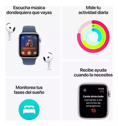 APPLE WATCH SE GPS (2ND GEN) • CAJA DE ALUMINIO MEDIANOCHE DE 44 MM • CORREA LOOP DEPORTIVA MEDIANOCHE M/L en internet