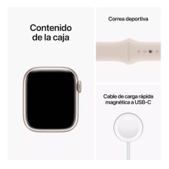 APPLE WATCH SERIES 8 GPS 41MM STARLIGHT ALUMINUM CASE WITH STARLIGHT SPORT BAND en internet