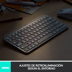 TECLADO BLUETOOTH INALÁMBRICO LOGITECH MASTER SERIES MX KEYS MINI QWERTY EASY SWITCH ESPAÑOL CON LUZ BLANCA GRAFITO - tienda online