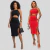 Vestido Midi Em Crepe De Malha Com Fenda Frontal Recortes Na Cintura