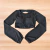 Conjunto Feminino Lurex Saia Curta Cintura Alta com Cinto e Blusa Cropped Manga Longa – Look Elegante e Brilhante - DAZUKAS CLOTHING