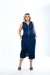 Conjunto Jeans com Colete e Saia Midi com Fenda Frontal – Look Versátil para Todas as Ocasiões