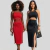 Vestido Midi Em Crepe De Malha Com Fenda Frontal Recortes Na Cintura - loja online