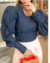 Blusa Cropped Jeans Feminina Manga Bufante - loja online