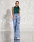 Calça Jeans Wide Leg Bordada na internet